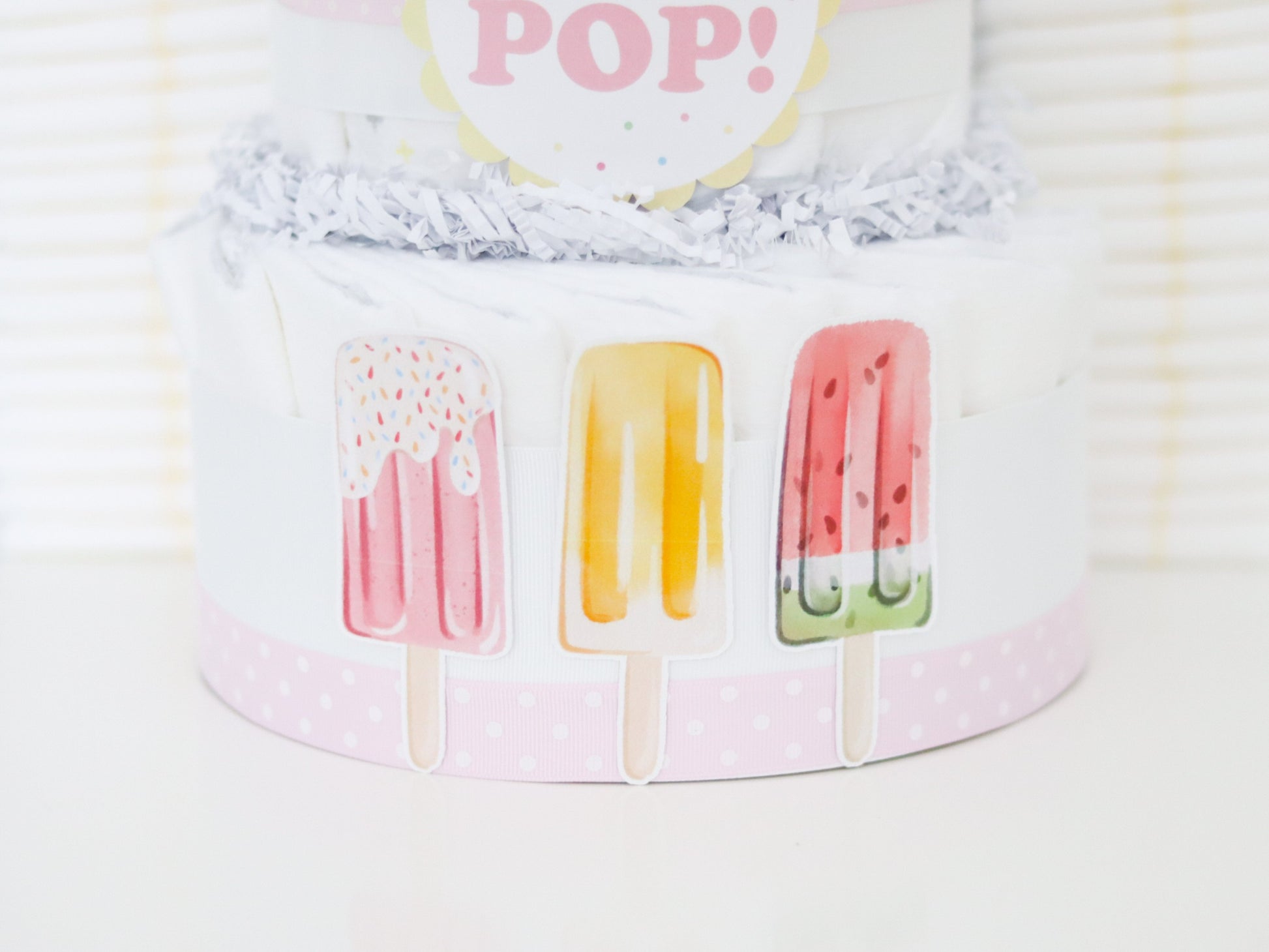 popsicle diaper cake decoration