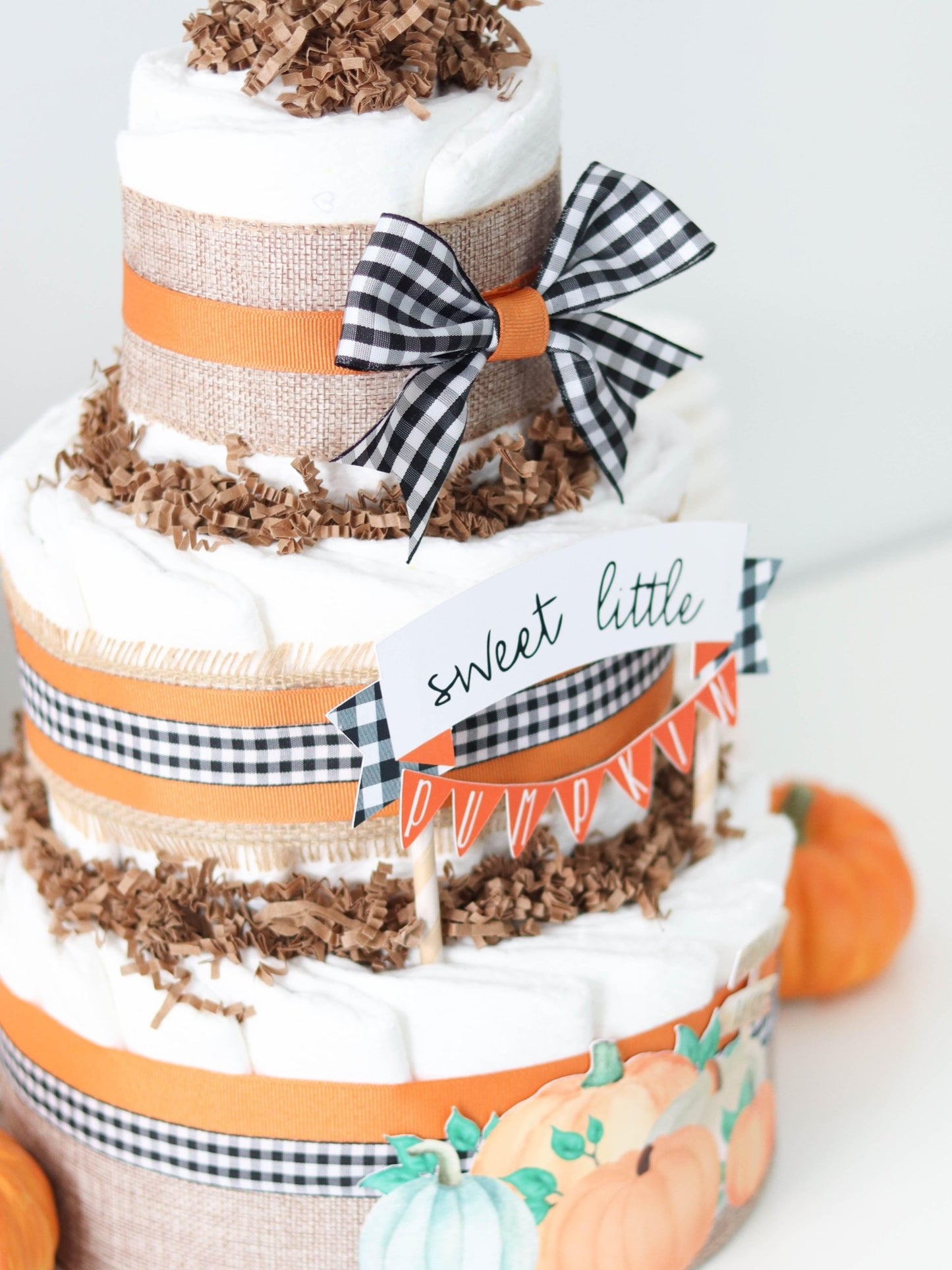 Pumpkin Patch Diaper Cake - Baby Blossom Company