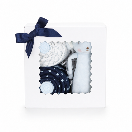 Puppy Banket Cupcake & Rattle Gift Set