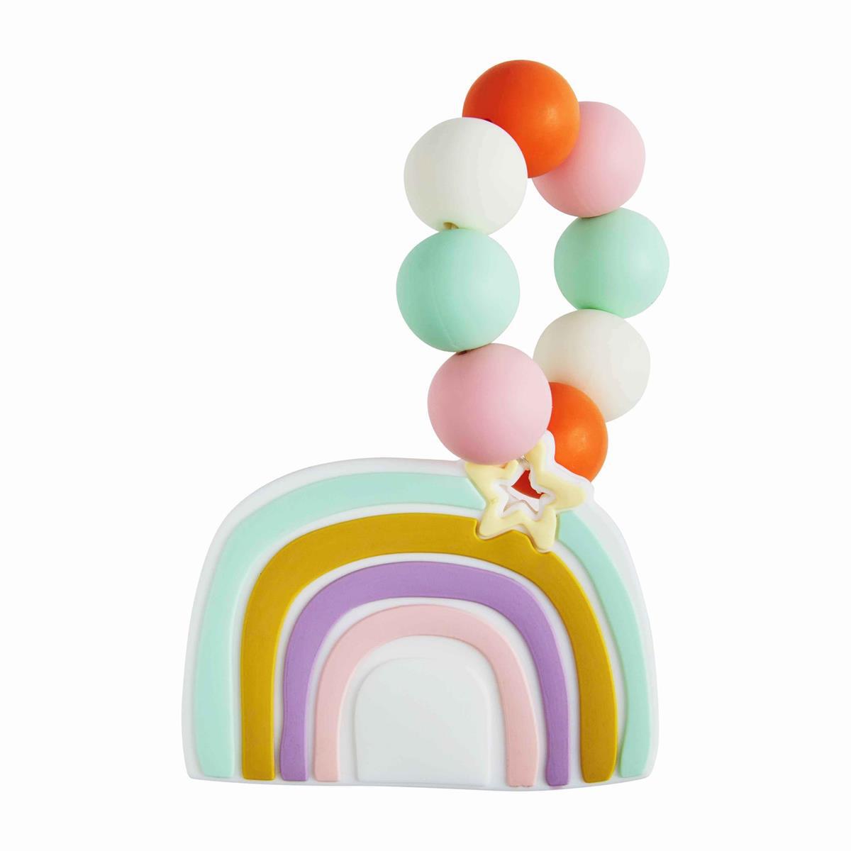 Rainbow Silicone Teether - Baby Blossom Company