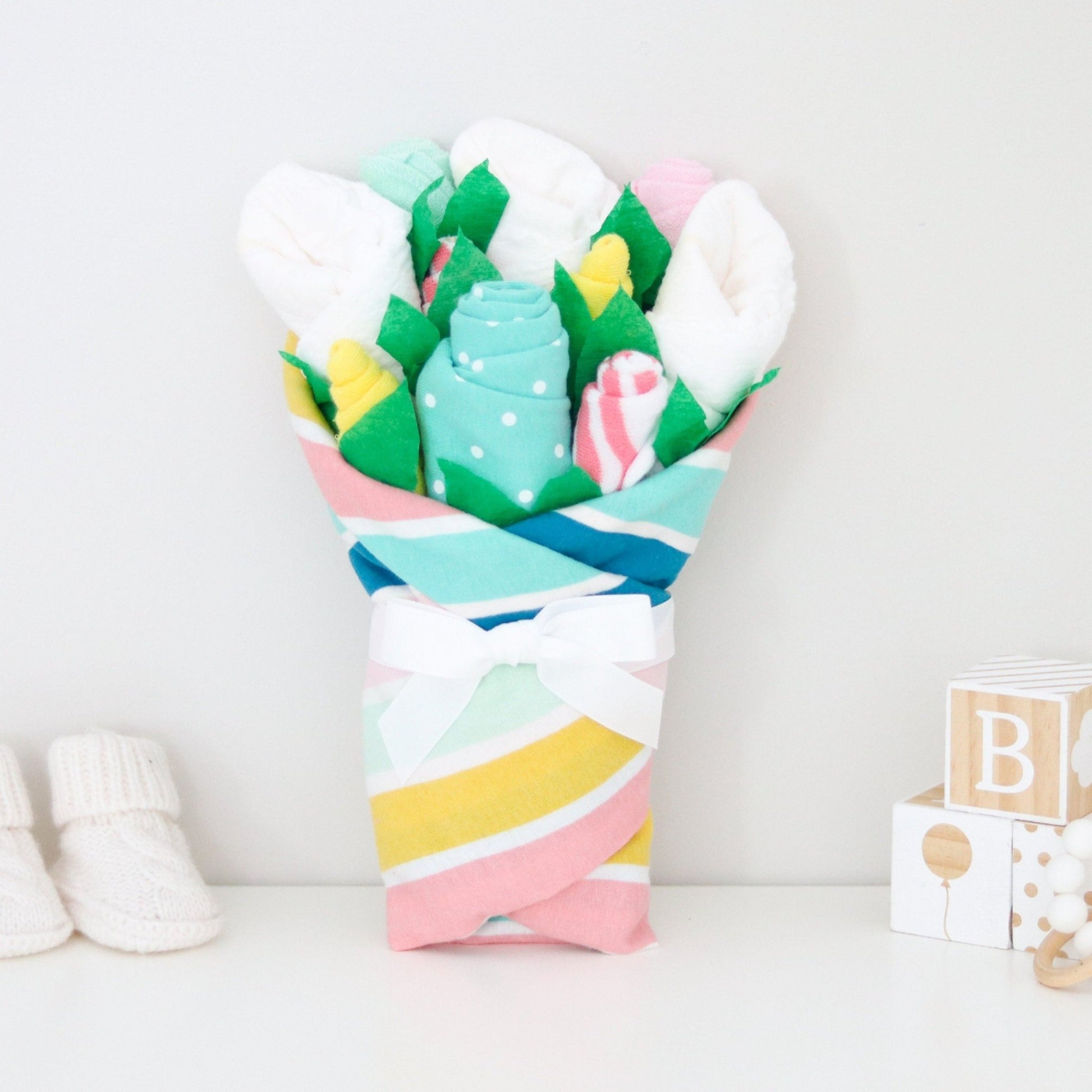 Rainbow Stripe Baby Gift Set - Baby Blossom Company