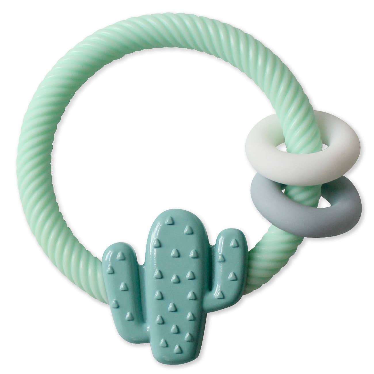 Ritzy Rattle™ Silicone Teether Rattles: Cactus - Baby Blossom Company