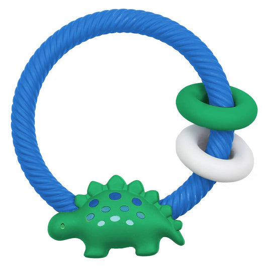 Ritzy Rattle™ Silicone Teether Rattles: Dino - Baby Blossom Company