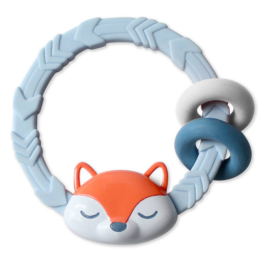 Ritzy Rattle™ Silicone Teether Rattles: Fox - Baby Blossom Company