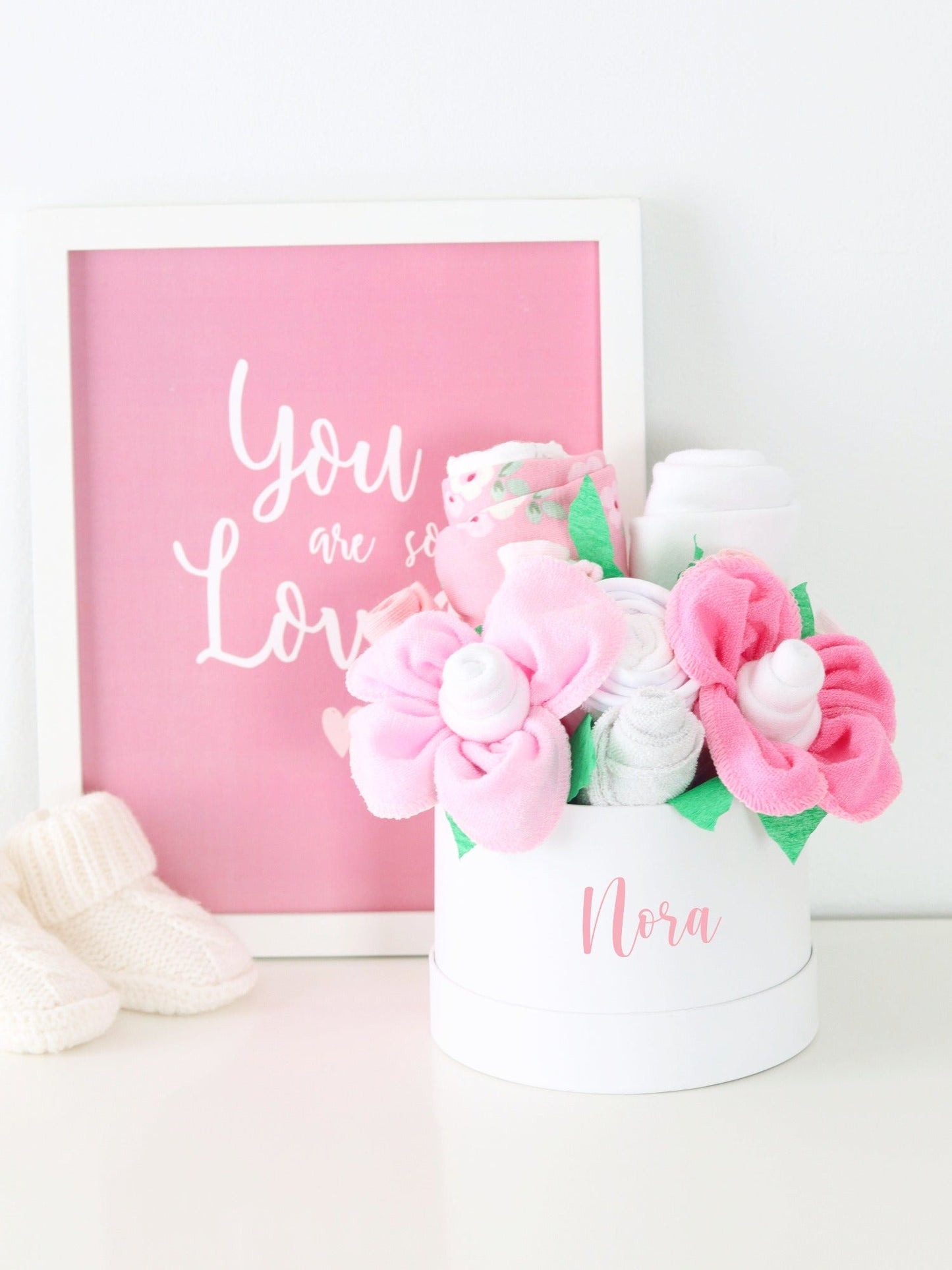 Rose Garden Newborn Girl Gift Box Bouquet - Baby Blossom Company