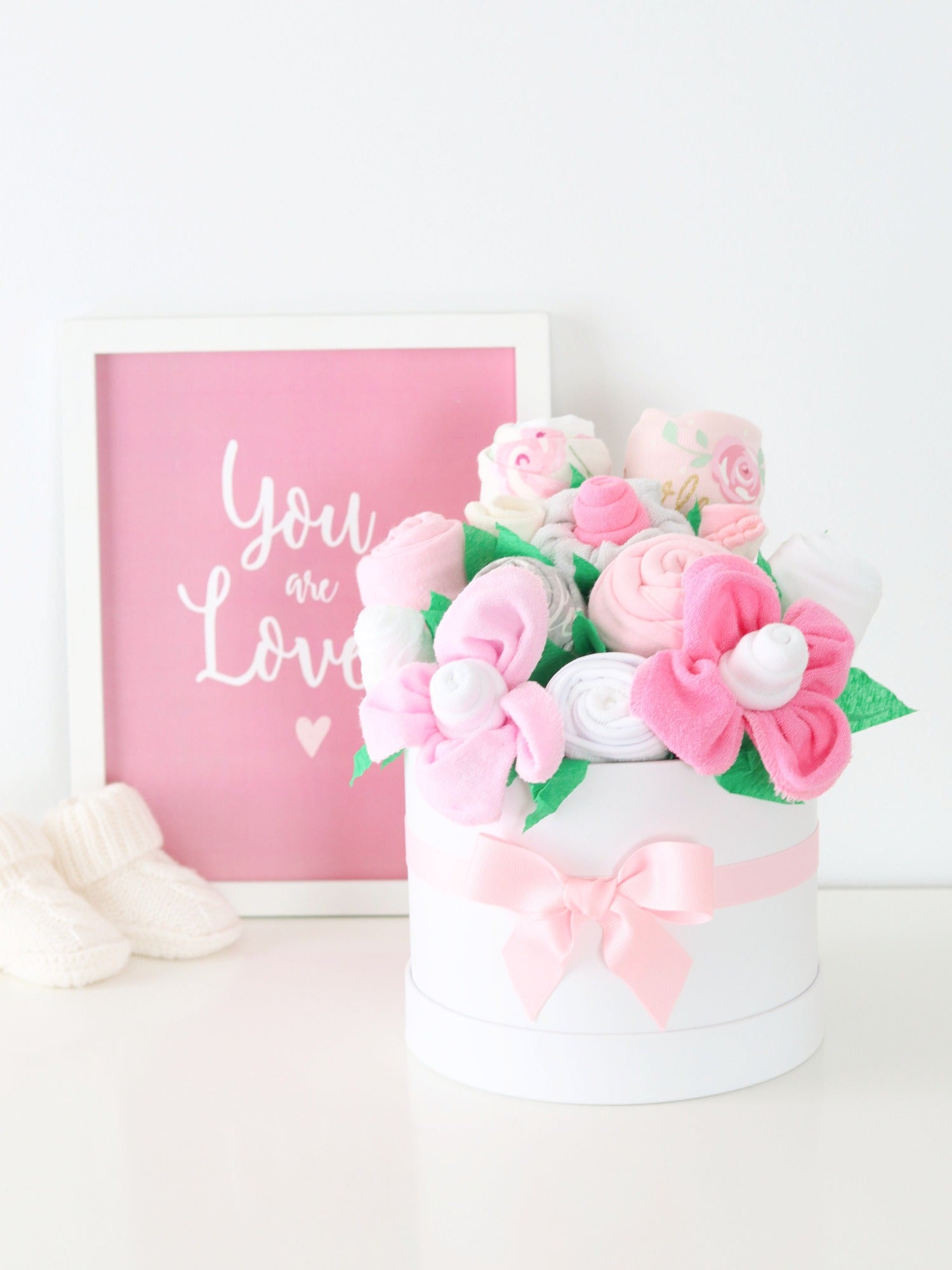 Rose Garden Newborn Girl Gift Box Bouquet - Baby Blossom Company