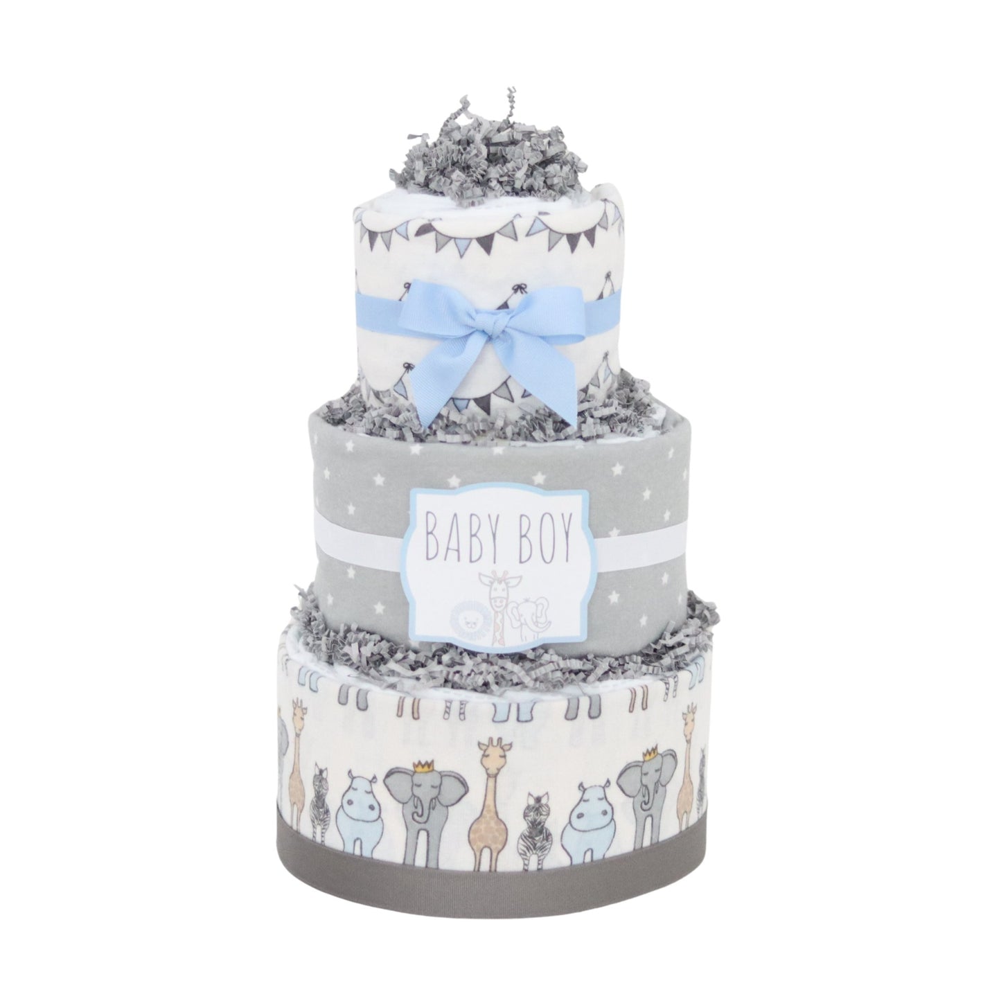 Royal Safari Diaper Cake - Baby Blossom Company