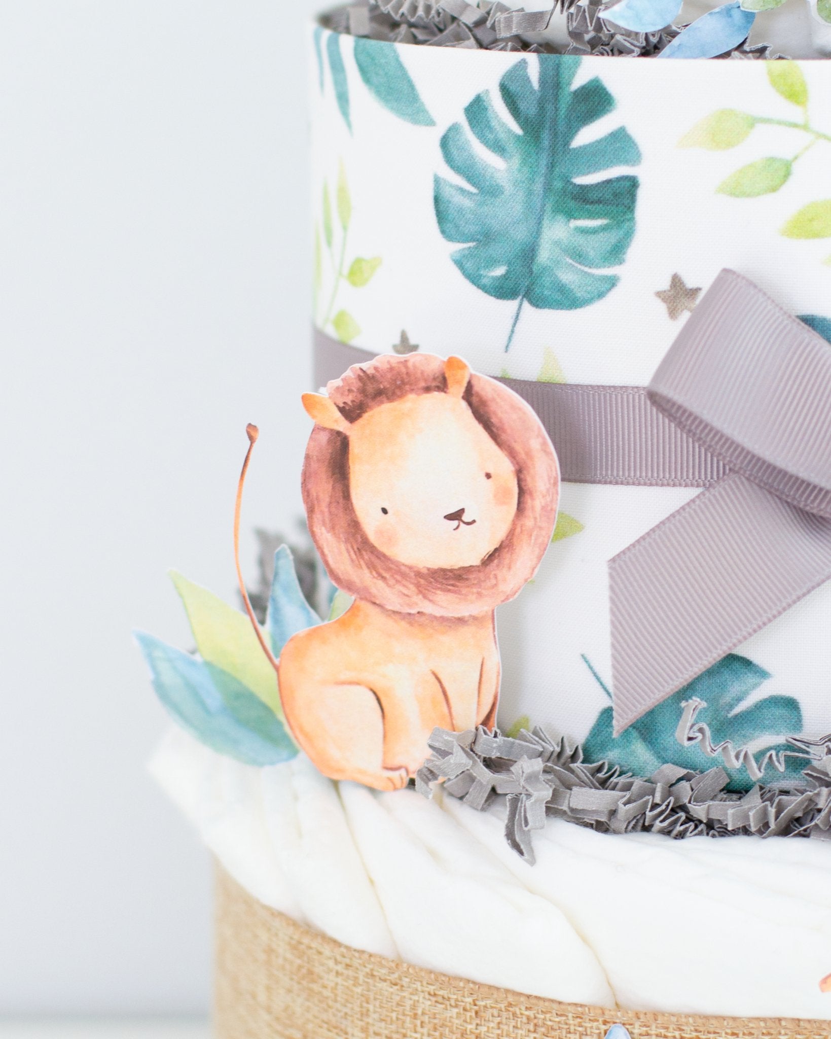 Safari Friends Diaper Cake - Baby Blossom Company