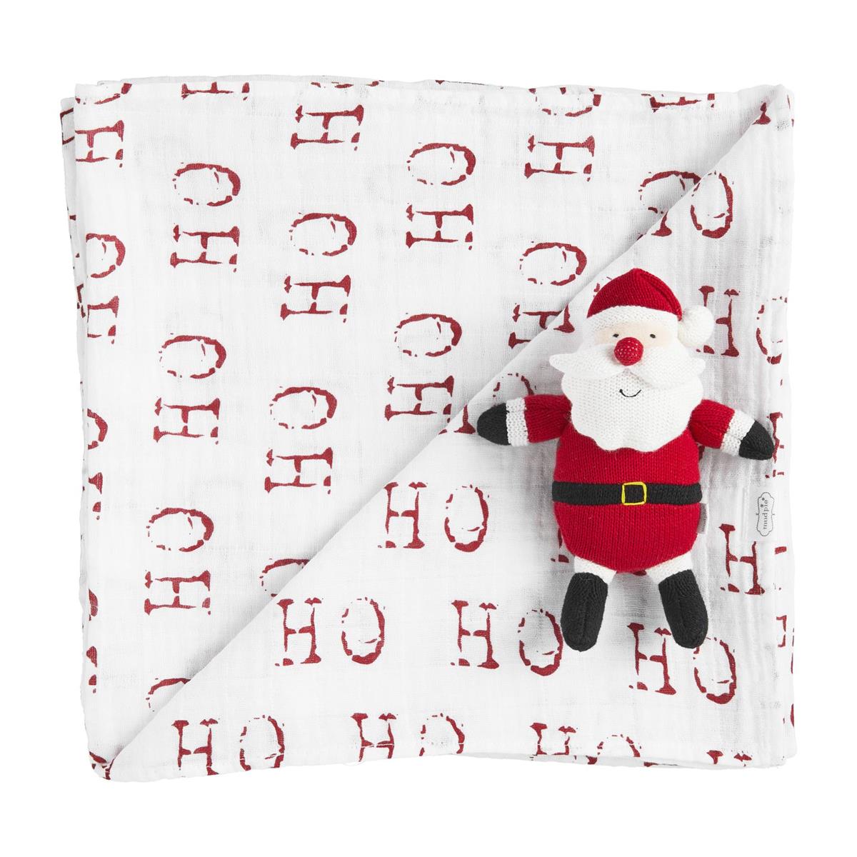 Santa Swaddle & Rattle Set - Baby Blossom Company