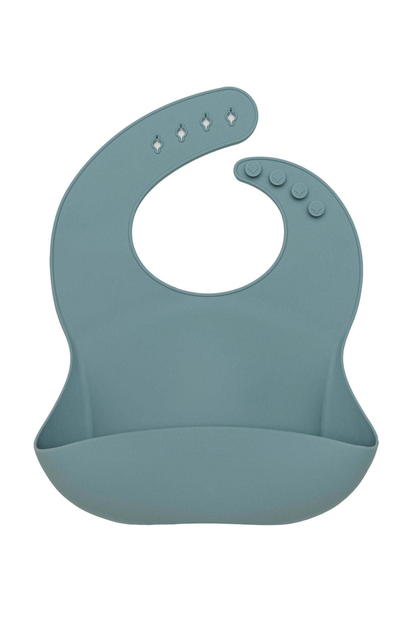 Silicone Bib - Slate - Baby Blossom Company