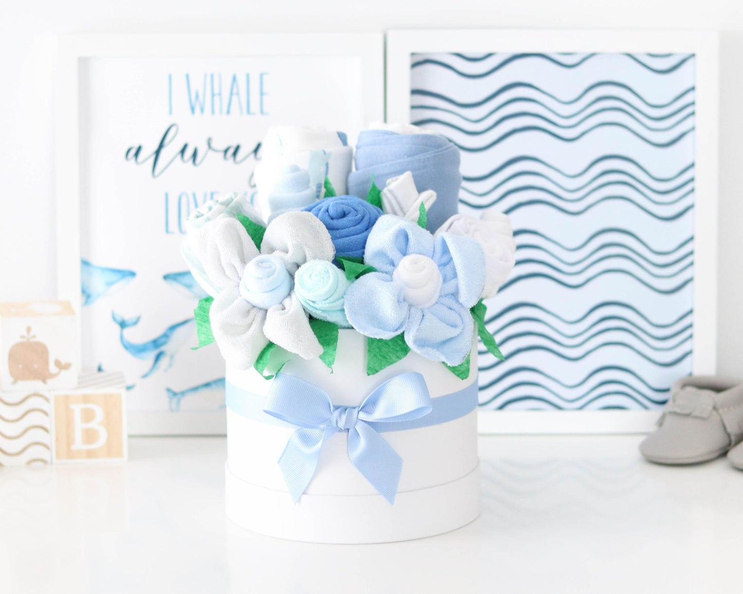 Sleepy Tides Baby Gift Box Bouquet Collection - Baby Blossom Company