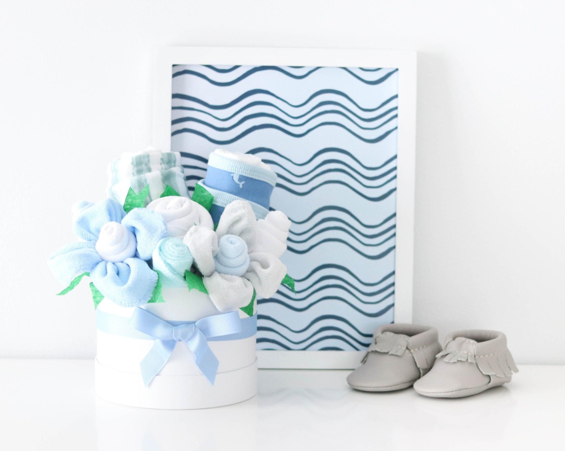 Sleepy Tides Baby Gift Box Bouquet Collection - Baby Blossom Company