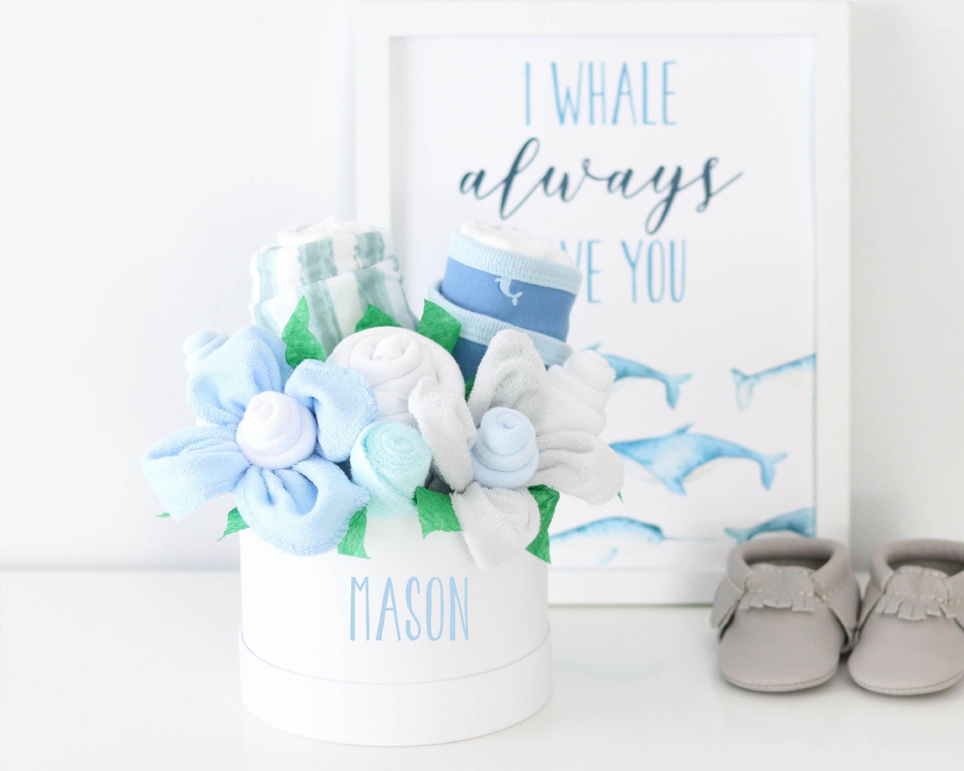 Sleepy Tides Baby Gift Box Bouquet Collection - Baby Blossom Company