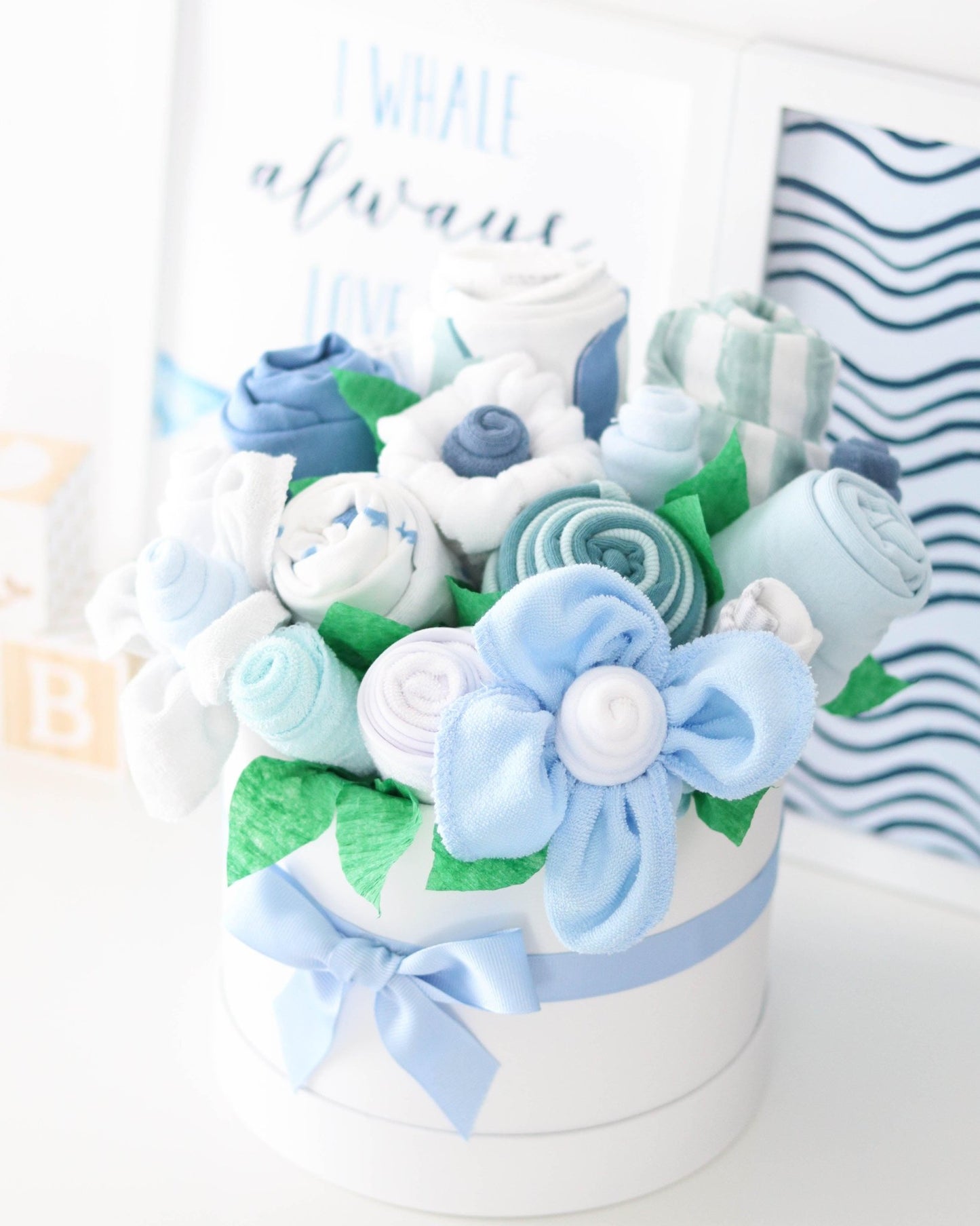 Sleepy Tides Baby Gift Box Bouquet Collection - Baby Blossom Company