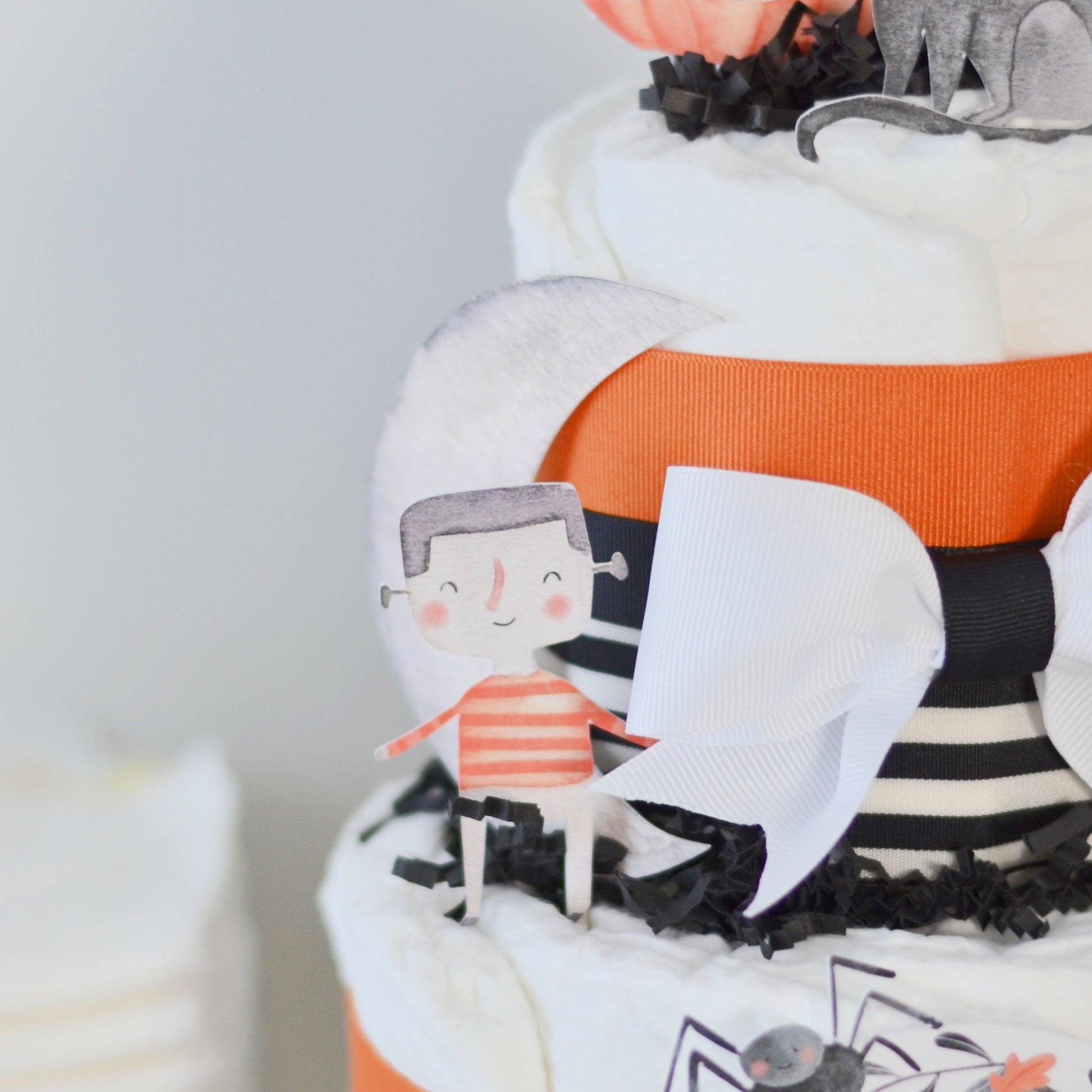 Spooky Mummy Diaper Cake - Baby Blossom Company