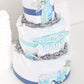 surfing theme baby shower diaper cake decoration