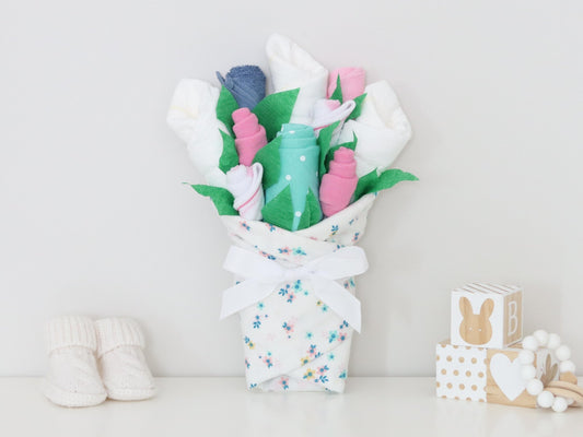 Teal Floral Baby Gift Set - Baby Blossom Company
