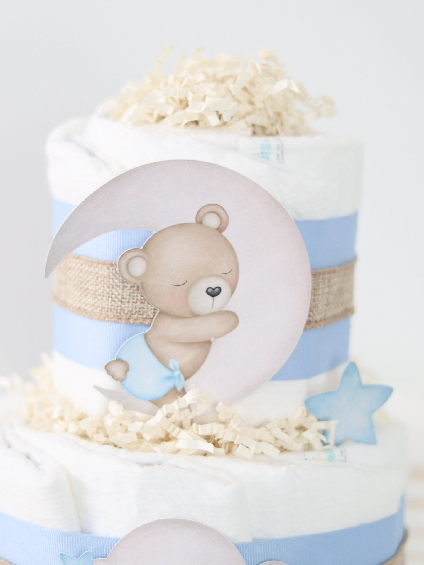 Teddy Bear Diaper Cake Collection - Blue - Baby Blossom Company