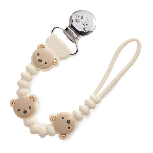 Teddy Bear Pacifier Clip - Baby Blossom Company