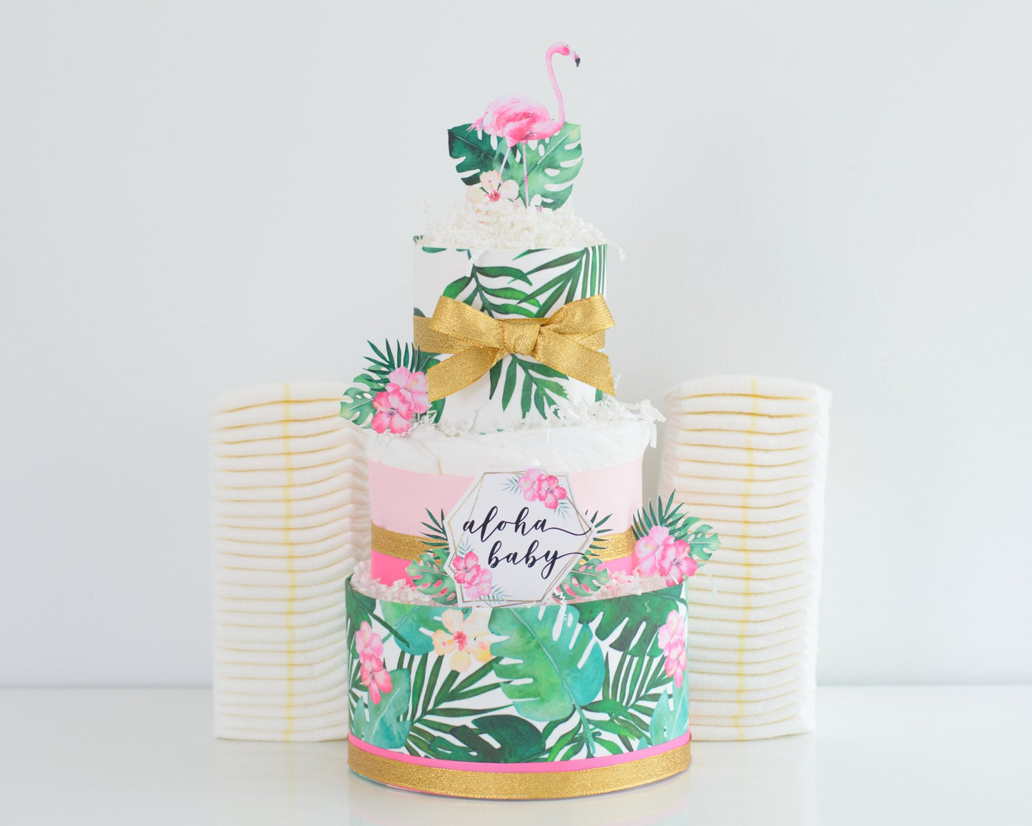 Tropical Aloha Diaper Cake - Baby Blossom Company