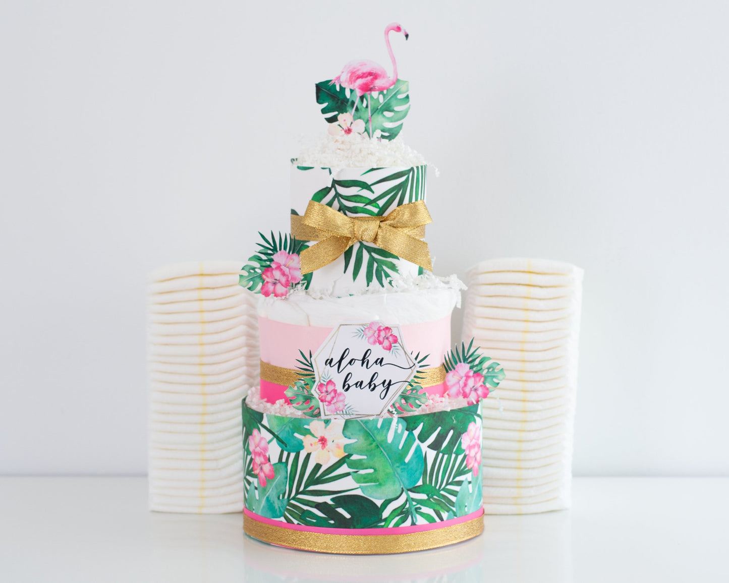 Tropical Aloha Diaper Cake - Baby Blossom Company