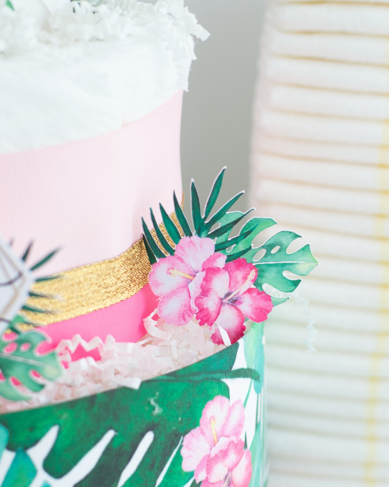 Tropical Aloha Diaper Cake - Baby Blossom Company