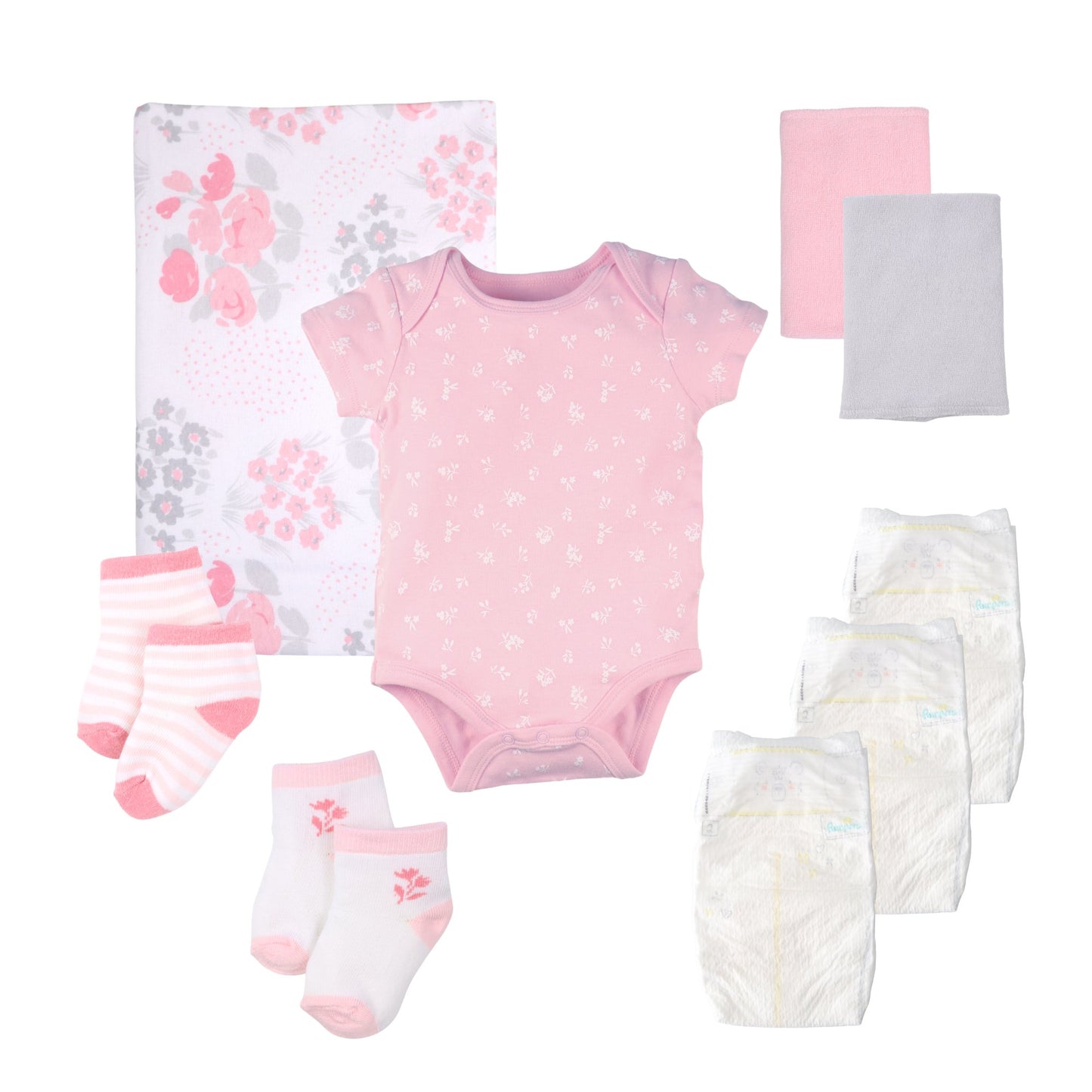 Twin Baby Gift Set - Bouquets & Lovey Blanket - Baby Blossom Company