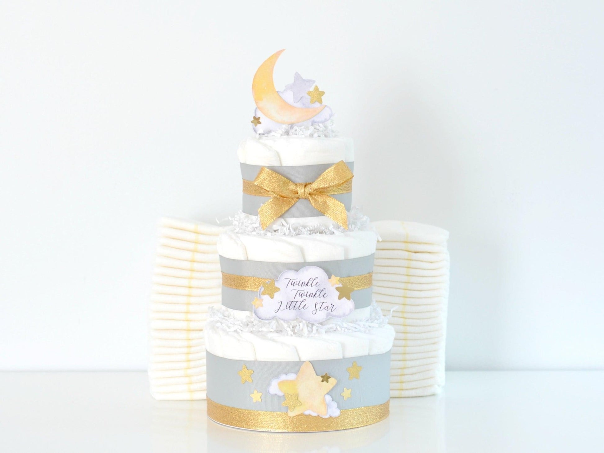 Twinkle Twinkle Diaper Cake - Baby Blossom Company