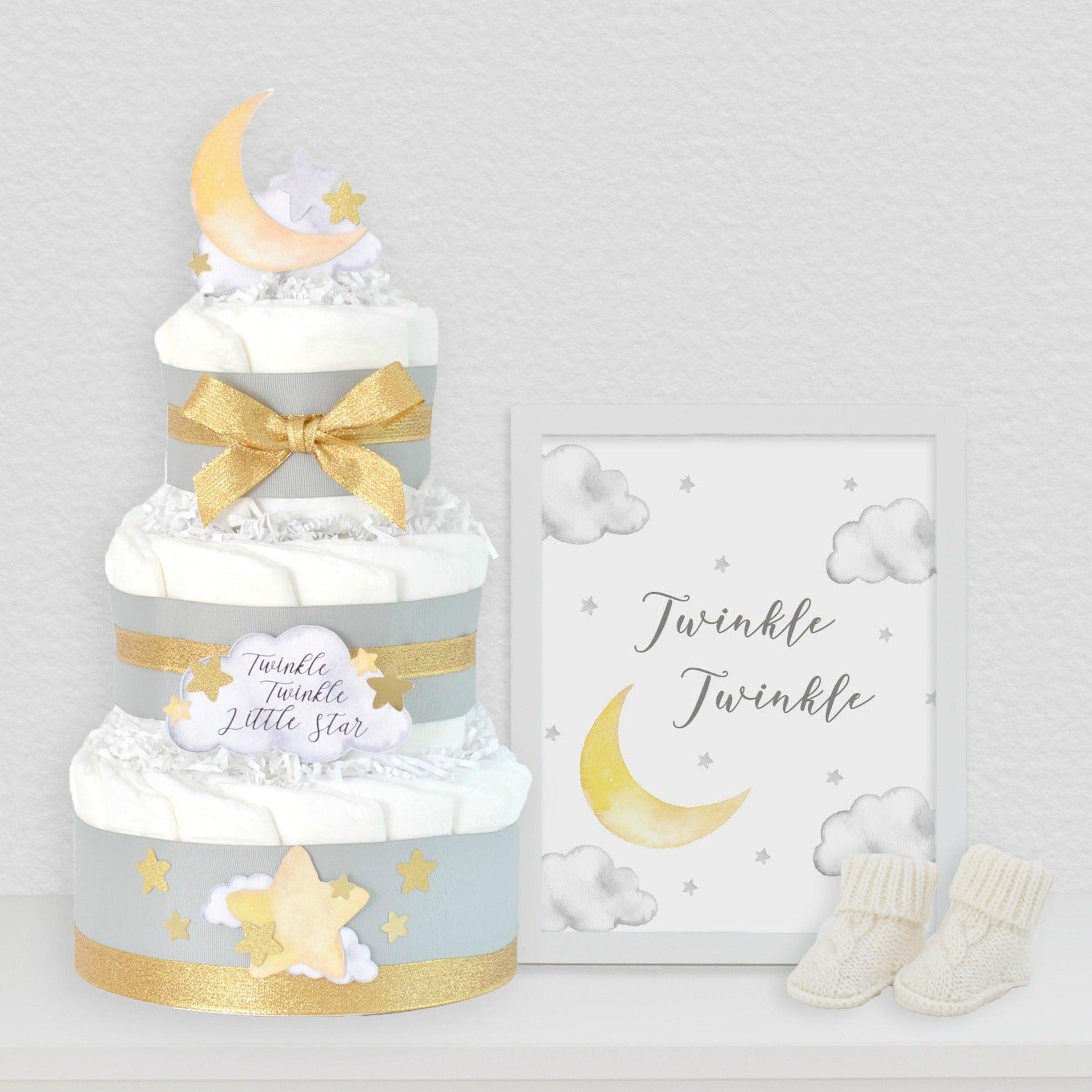 Twinkle Twinkle Diaper Cake - Baby Blossom Company