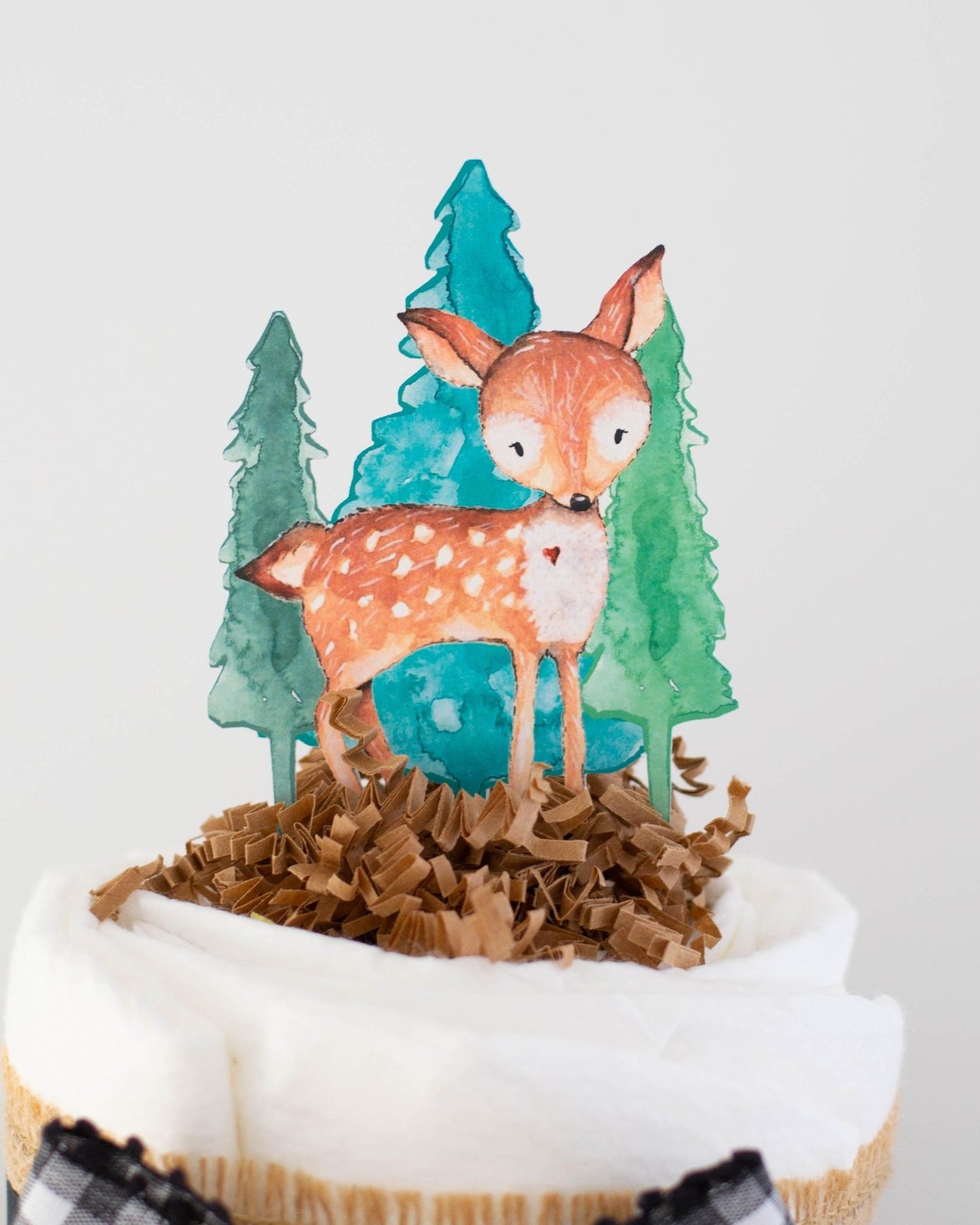 Woodland Friends Diaper Cake - Baby Blossom Company