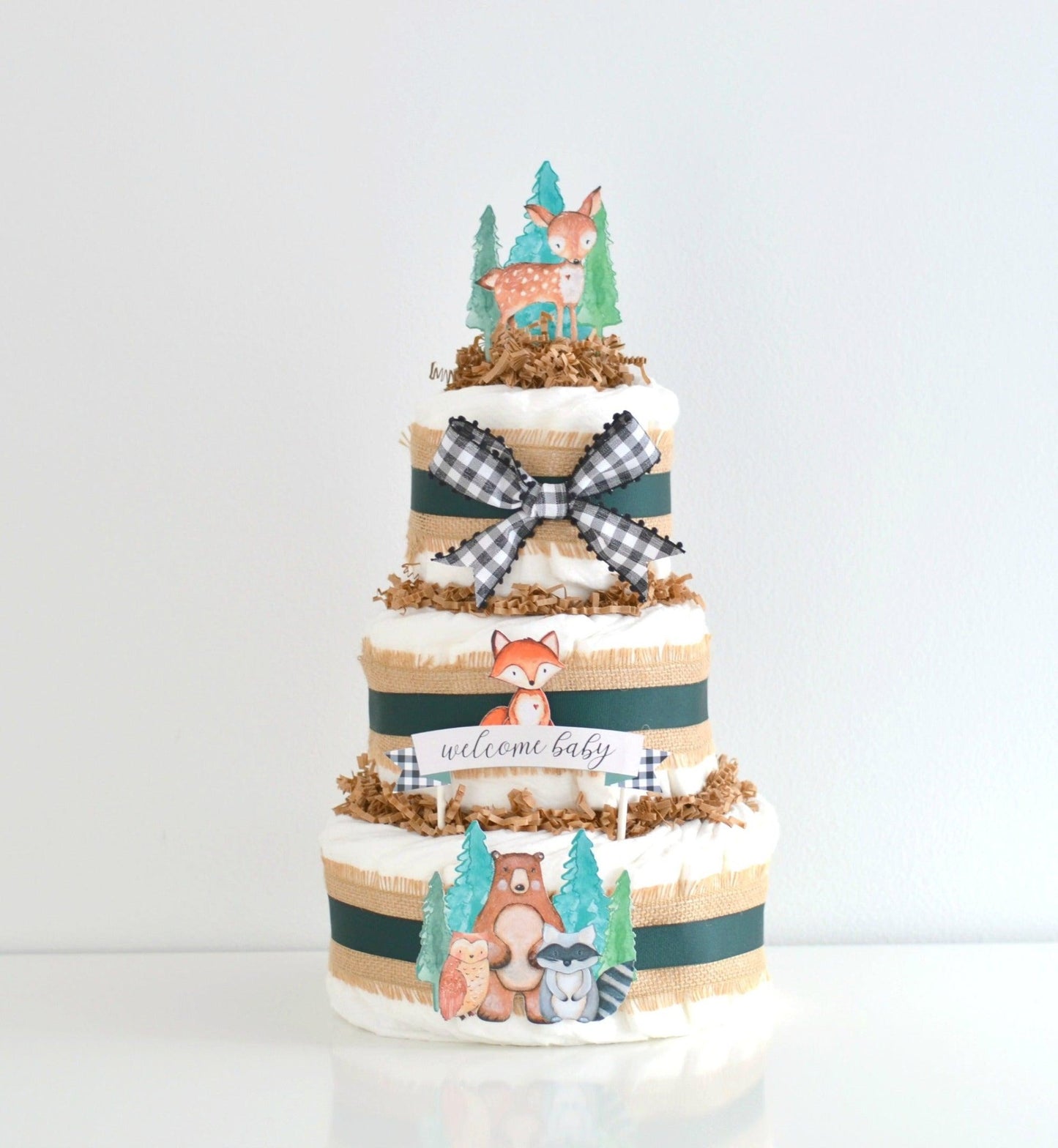 Woodland Friends Diaper Cake Kit - Baby Blossom Company