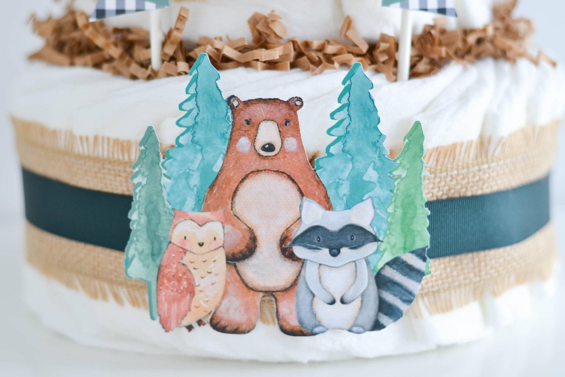 Woodland Friends Diaper Cake Kit - Baby Blossom Company