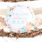 falling in love with baby diaper cake sign