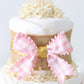 pink gold gingham diaper cake bow