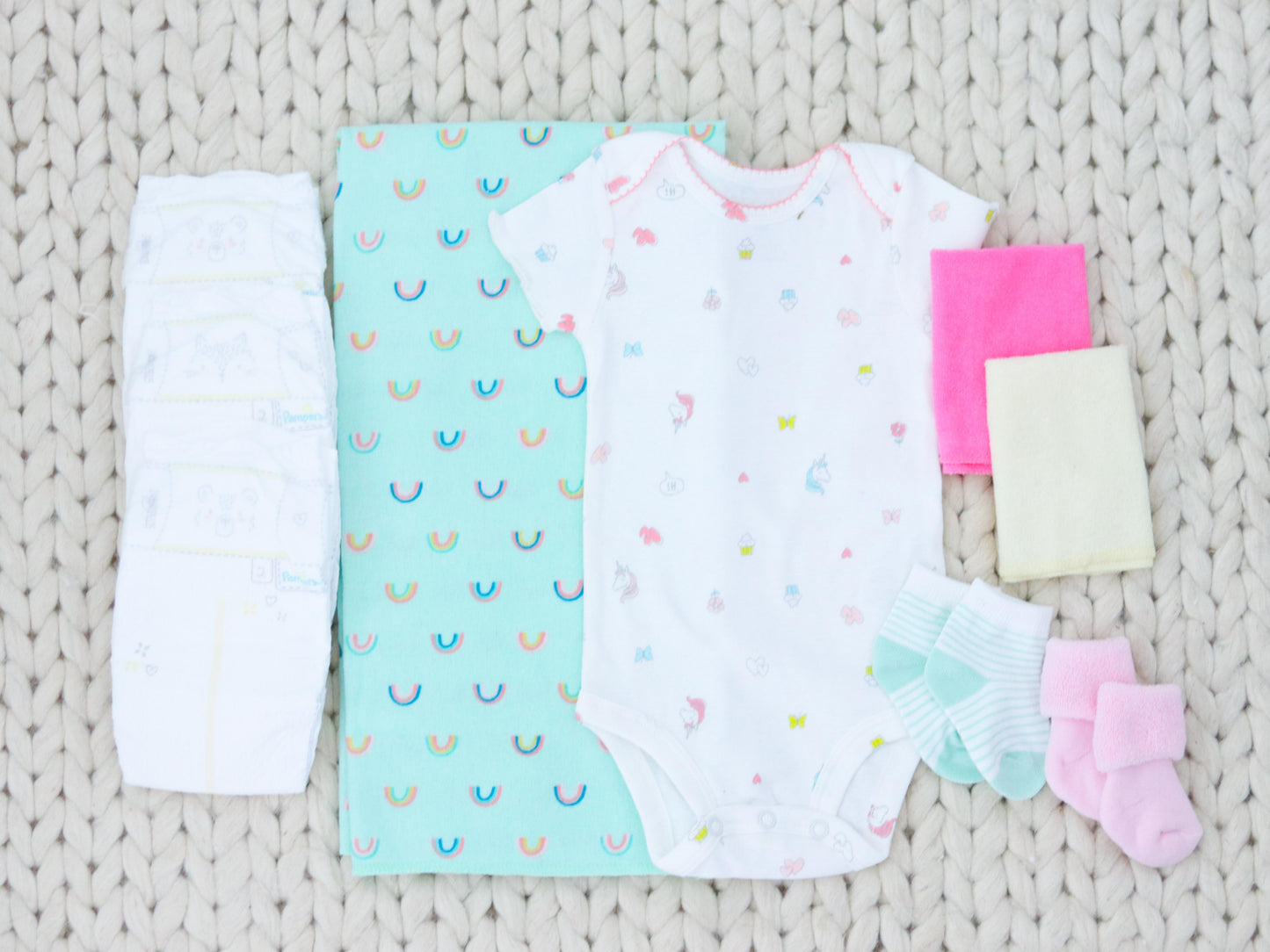 Mint Rainbow Baby Gift Set