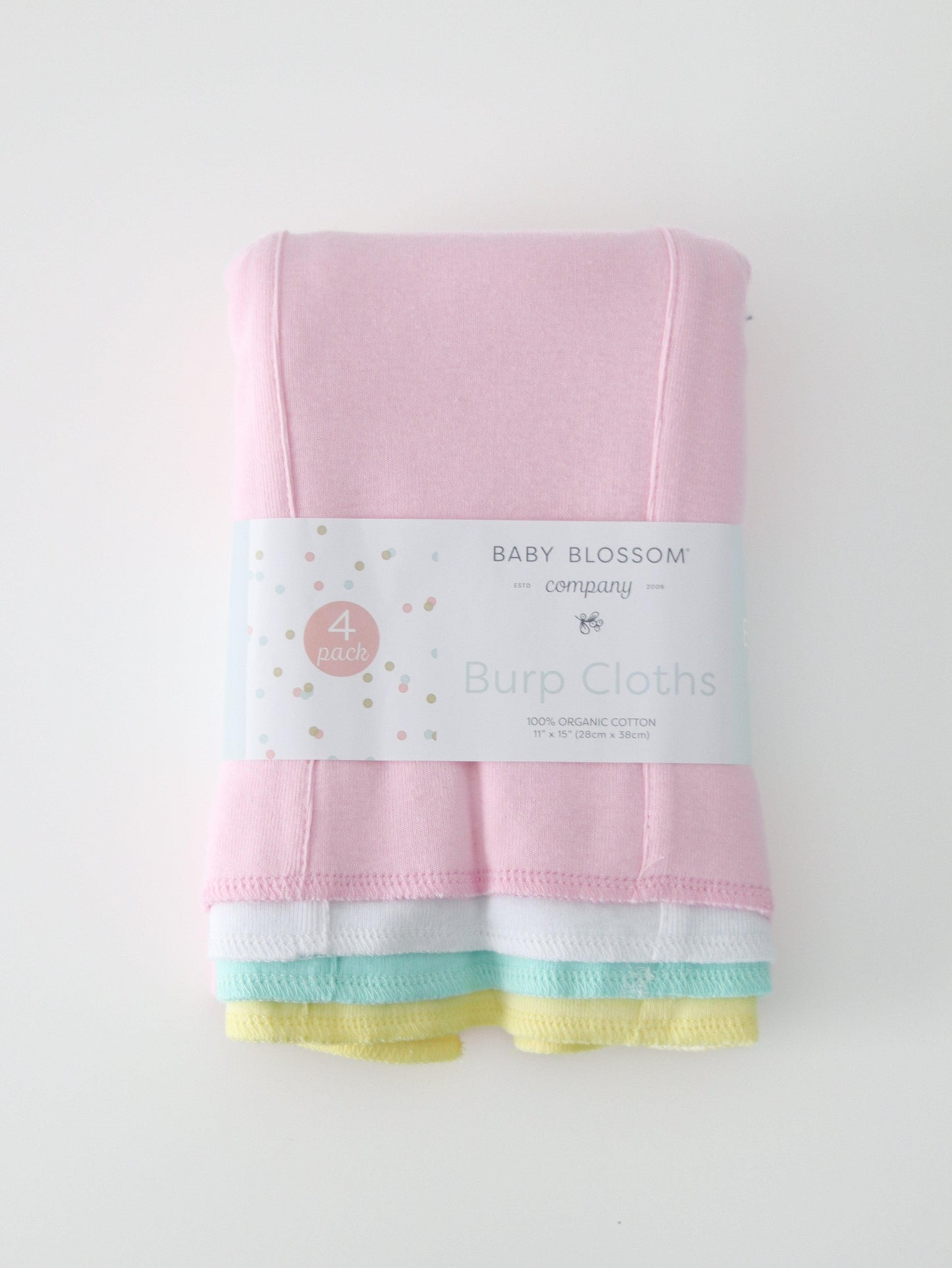 Baby Blossom Organic Burp Cloth 4-Pack