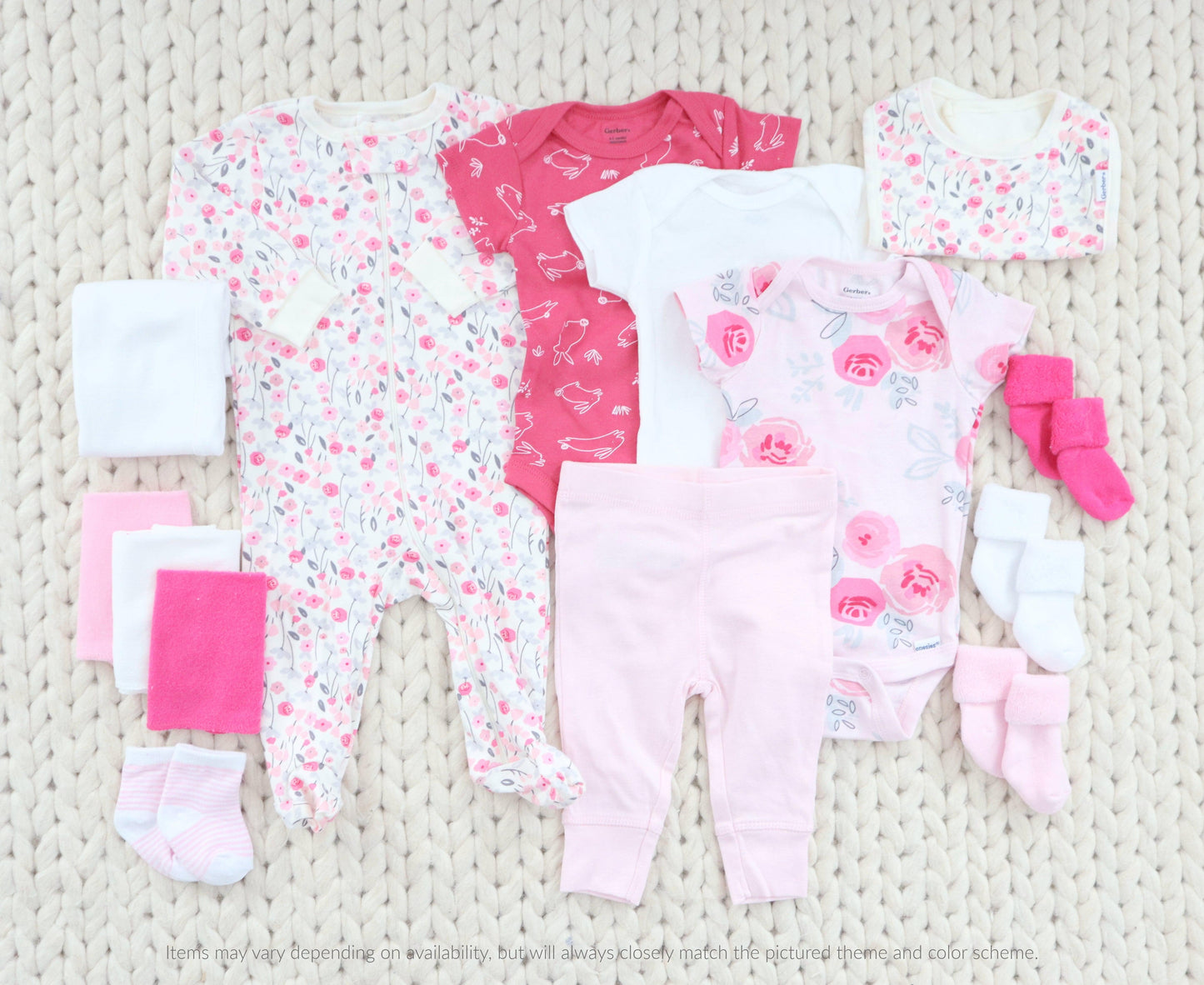 baby bouquet gift set pink clothing