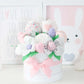 baby girl gift bouquet pink purple dainty floral 