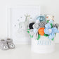 personalized baby boy gift basket jungle animals classic 